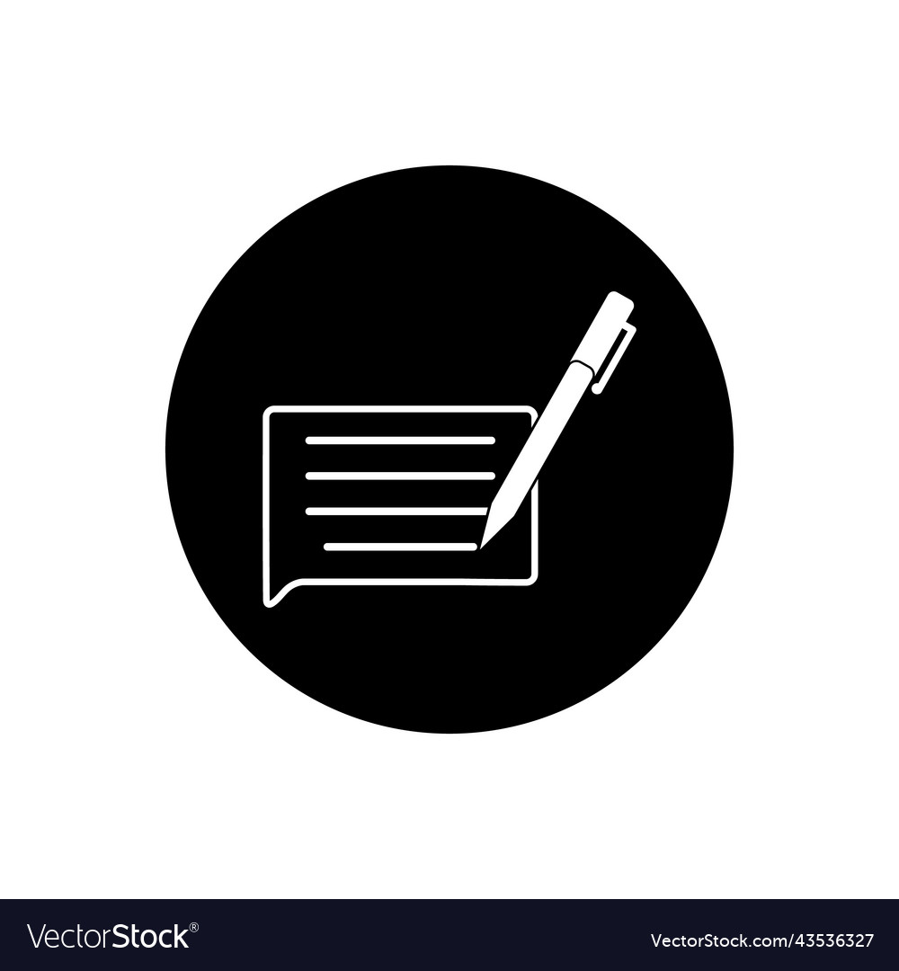 Write business feedback button icon editable eps