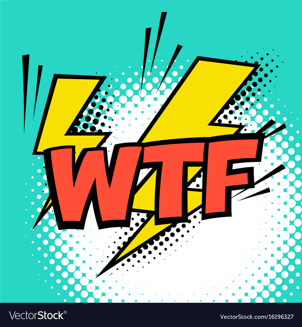 WTF Speech Bubble with Lightning Bolt