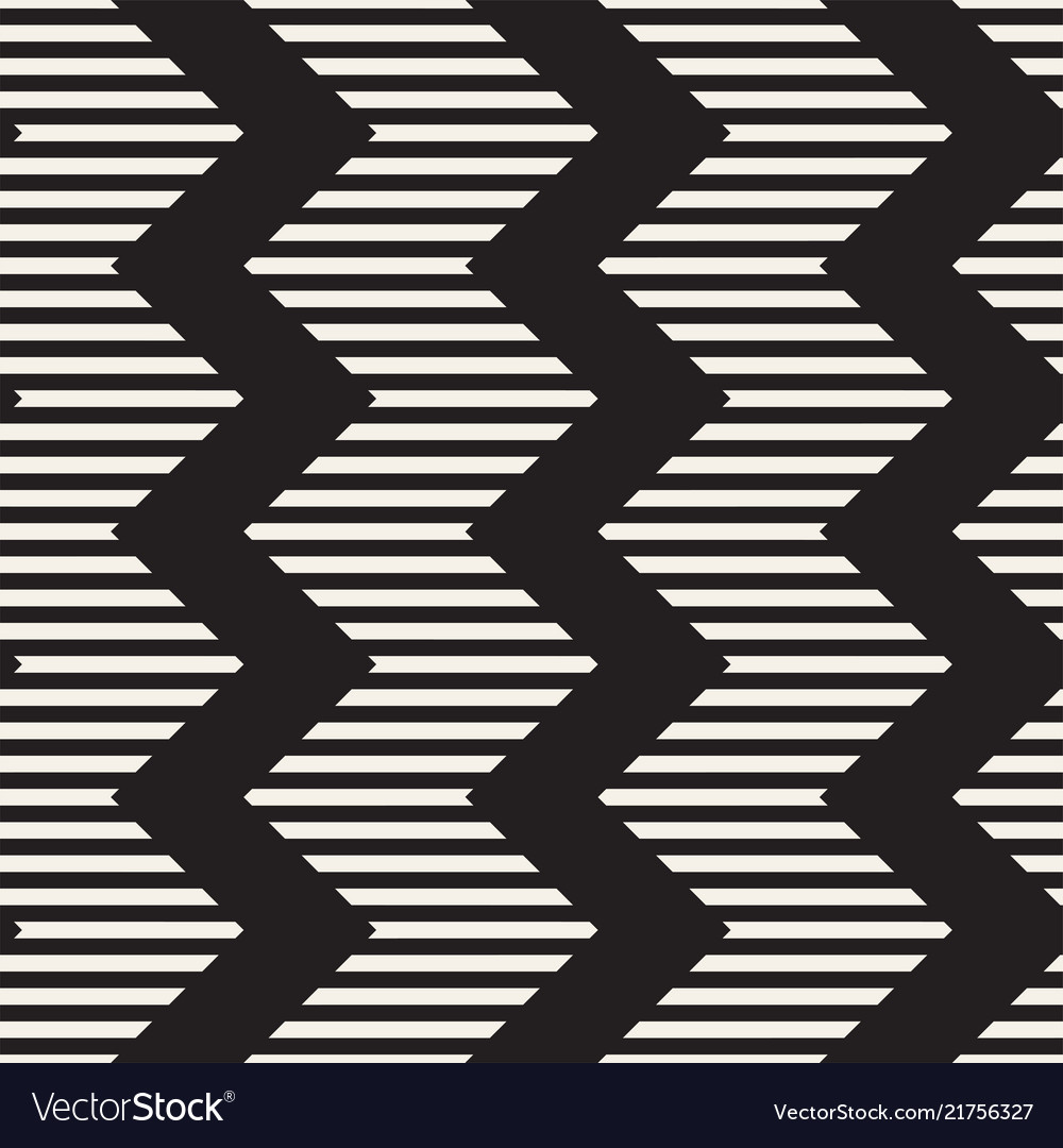 Zigzag Line Pattern - Monochrome