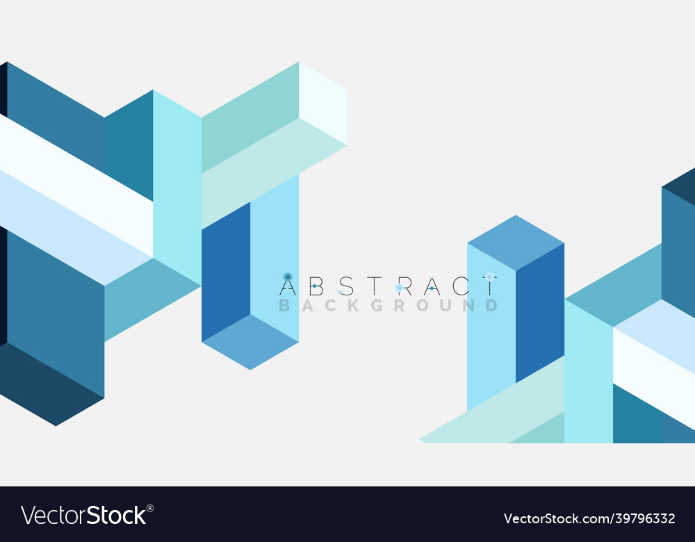 Abstract background 3d cubes cubic elements vector image Abstract background 3d cubes cubic elements
