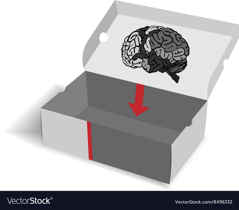 Box for brain Royalty Free Vector Image - VectorStock