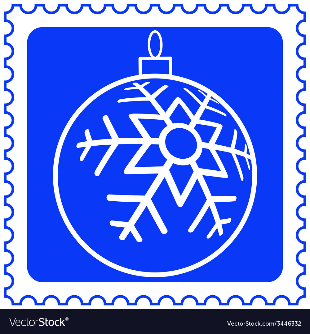 Weihnachtskugel auf Stempel