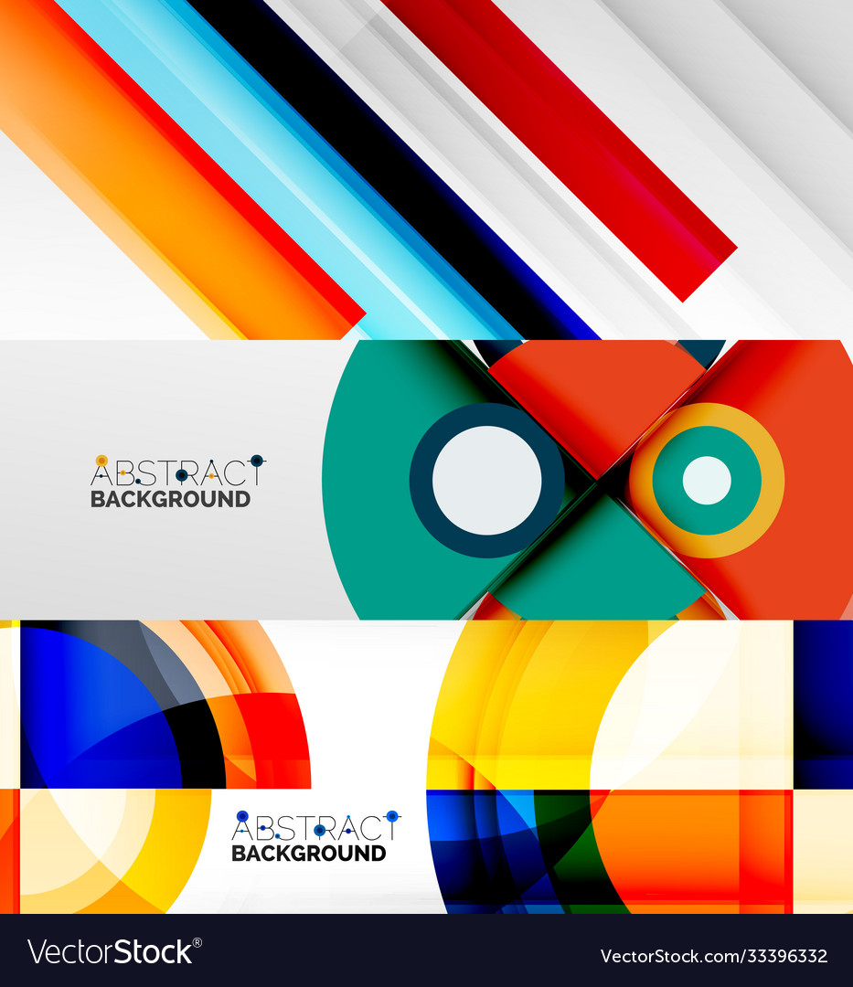 Collection stylish geometric abstract