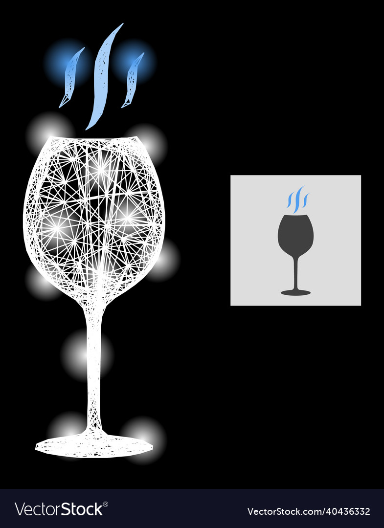 Glossy net mesh wine flavour with light spots vector image Glossy net mesh wine flavour with light spots