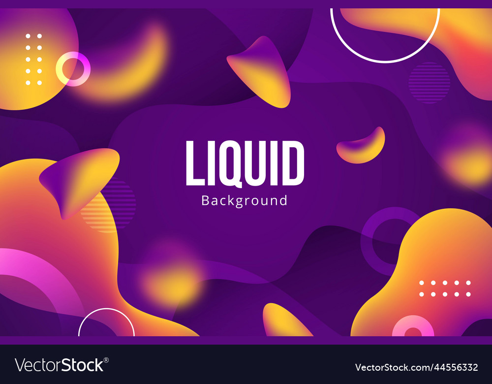 Gradient liquid abstract background design Vector Image