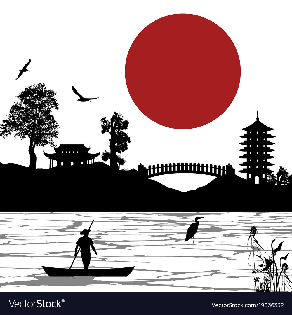 Japanese scenery poster