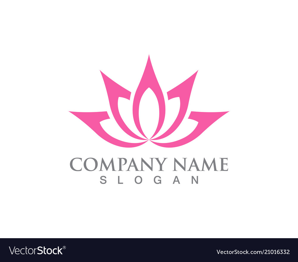 Lotus flower sign for wellness spa and yoga