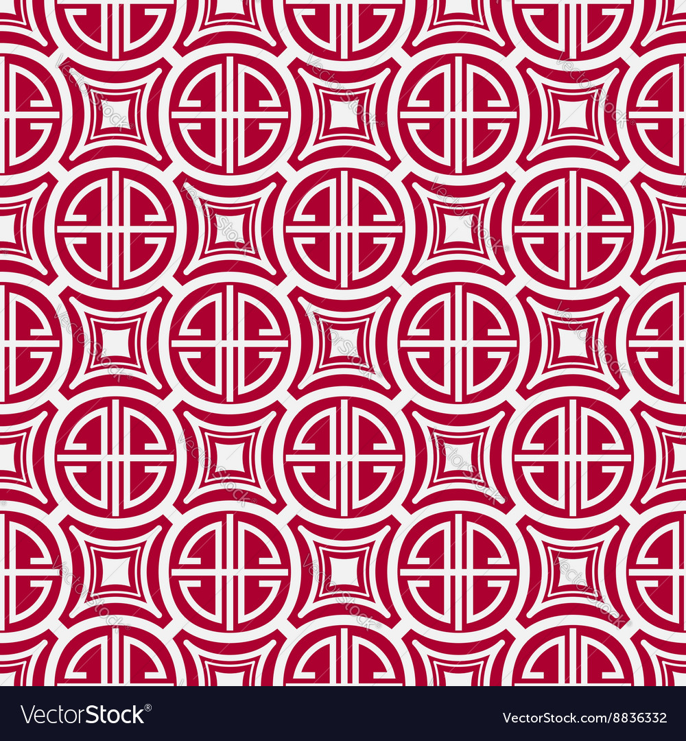 Seamless red pattern with the chinese symbol