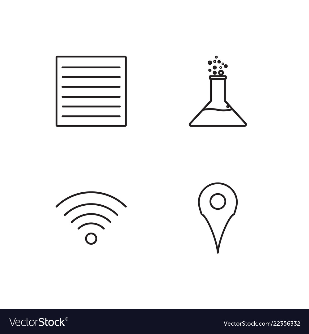 Web simple outlined icons set Vector Image Web simple outlined icons set
