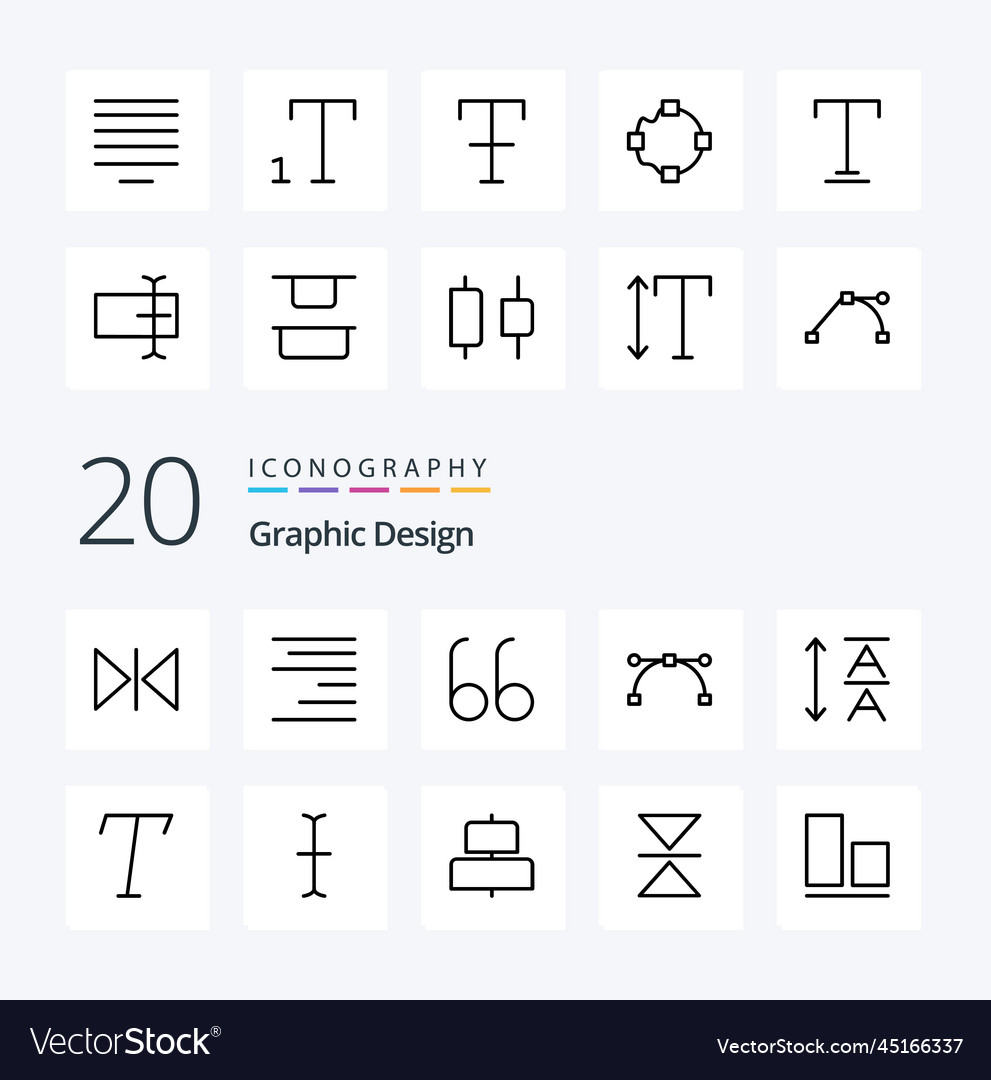 20 design line icon pack like align cursor anchor