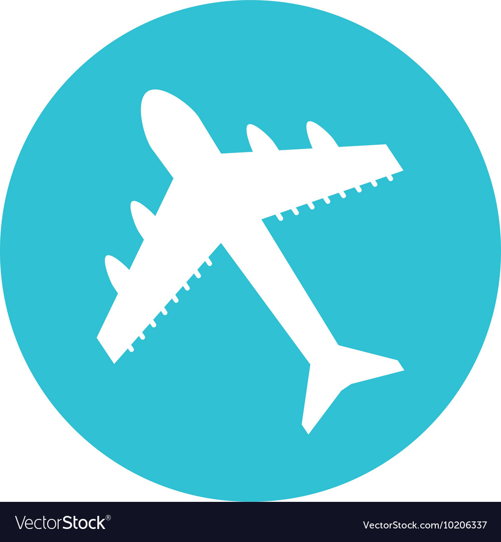 Airplane fly isolated icon