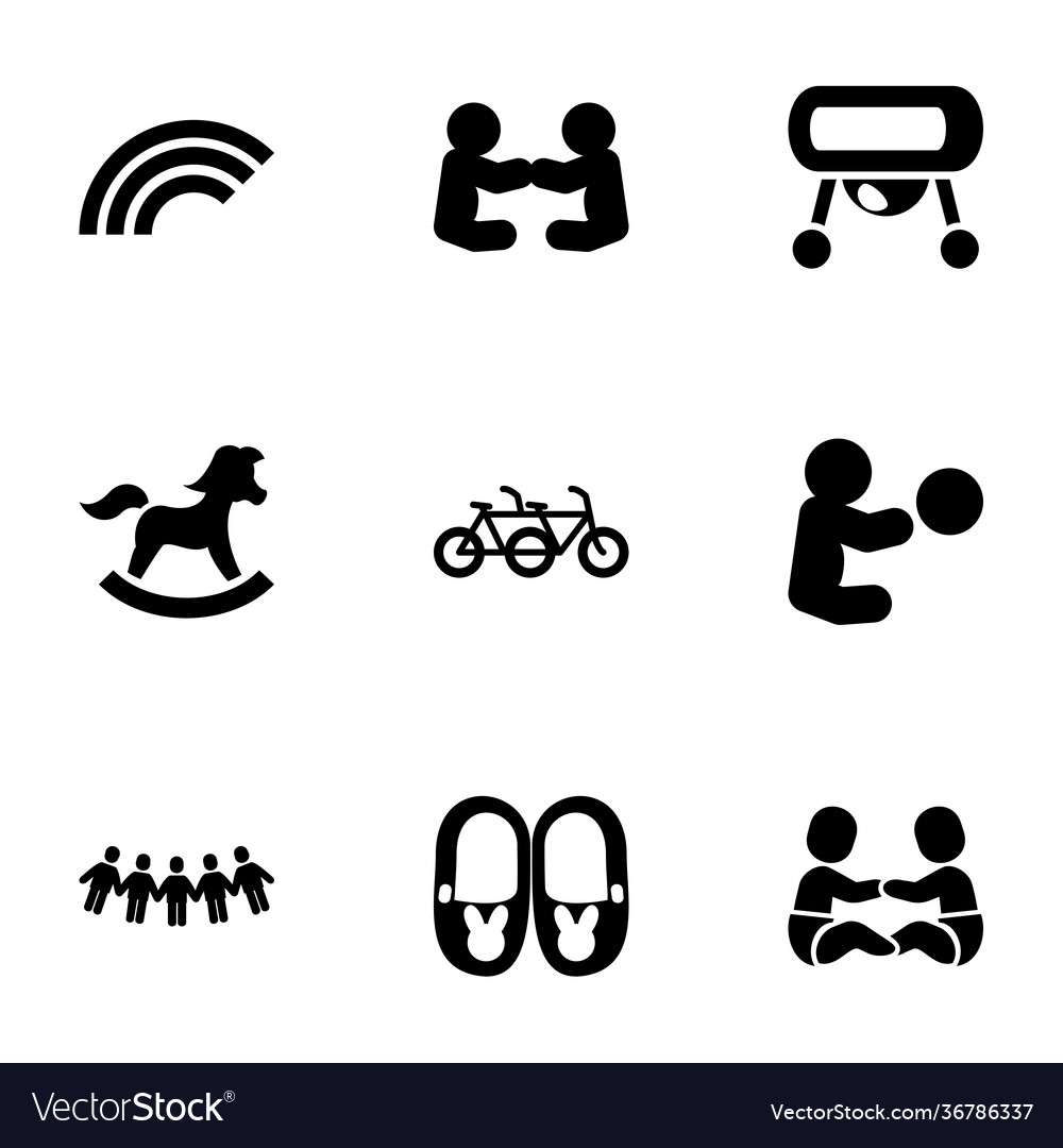 Children icons Royalty Free Vector Image - VectorStock