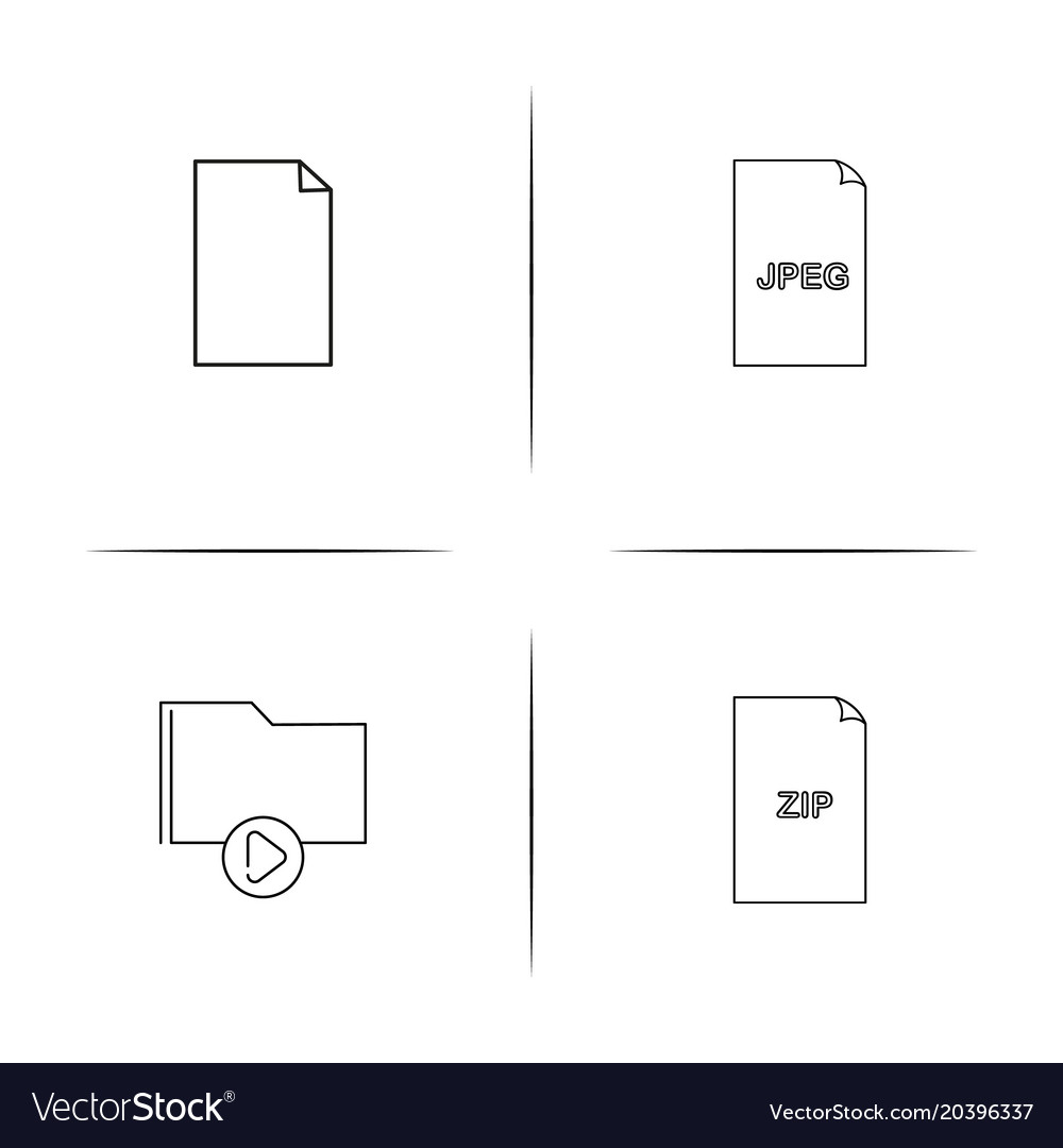 Files and folders sign simple linear icon