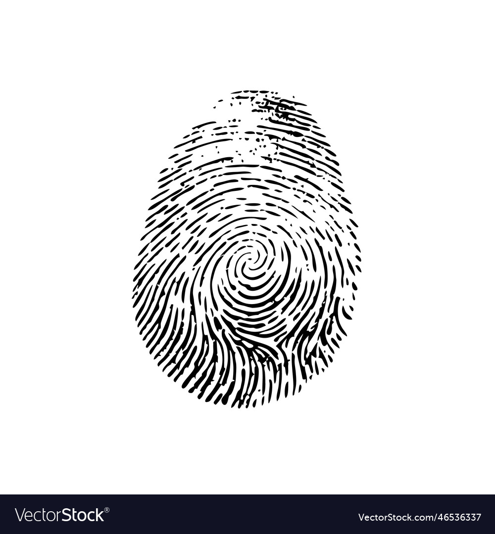 Fingerprint icon finger print identity symbol vector image