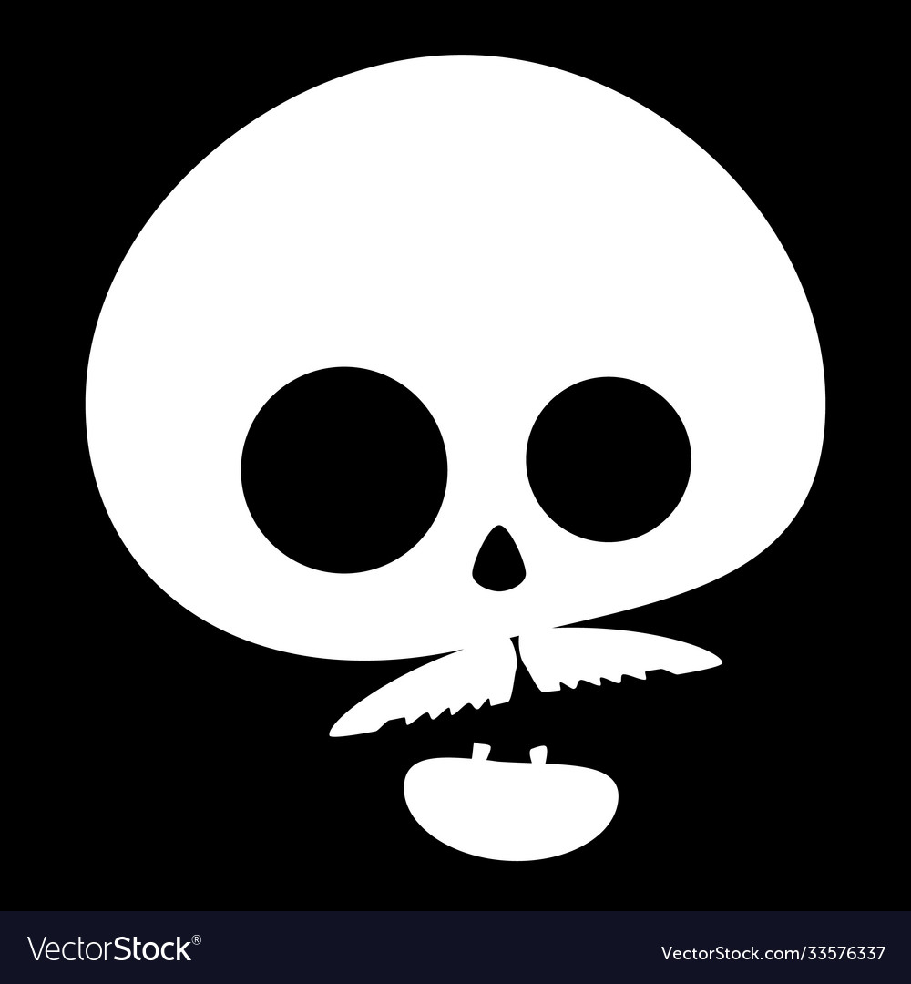 Funny skull with moustache