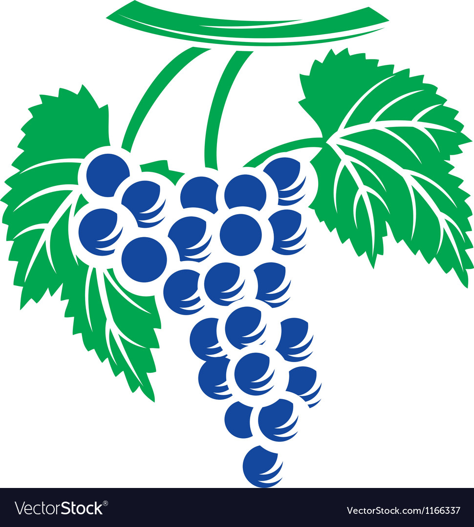 Grapes symbol Royalty Free Vector Image - VectorStock