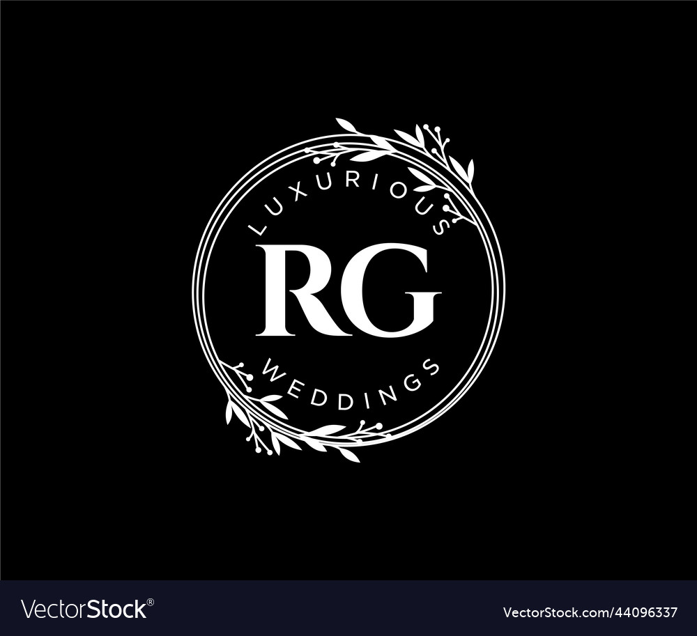 Rg initials letter wedding monogram logos