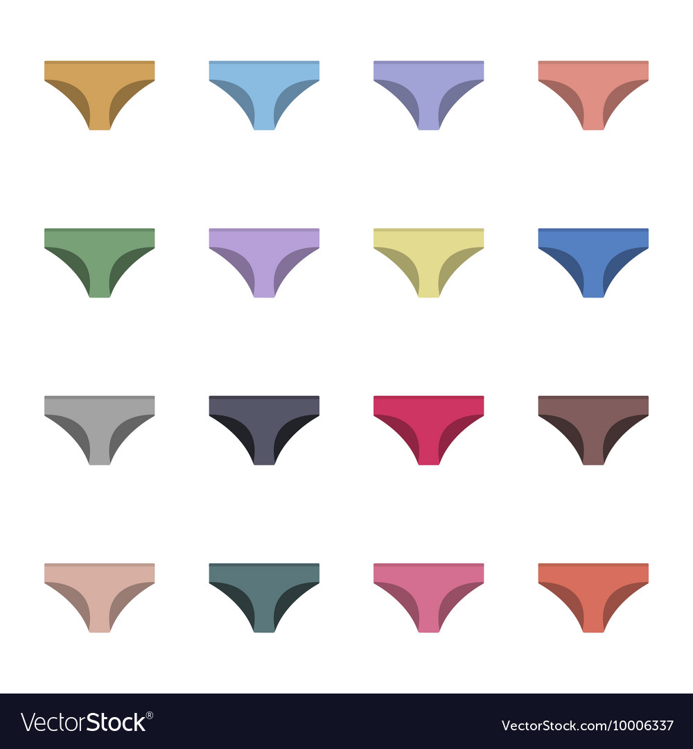 Set Of Colored Panties Royalty Free Vector Image