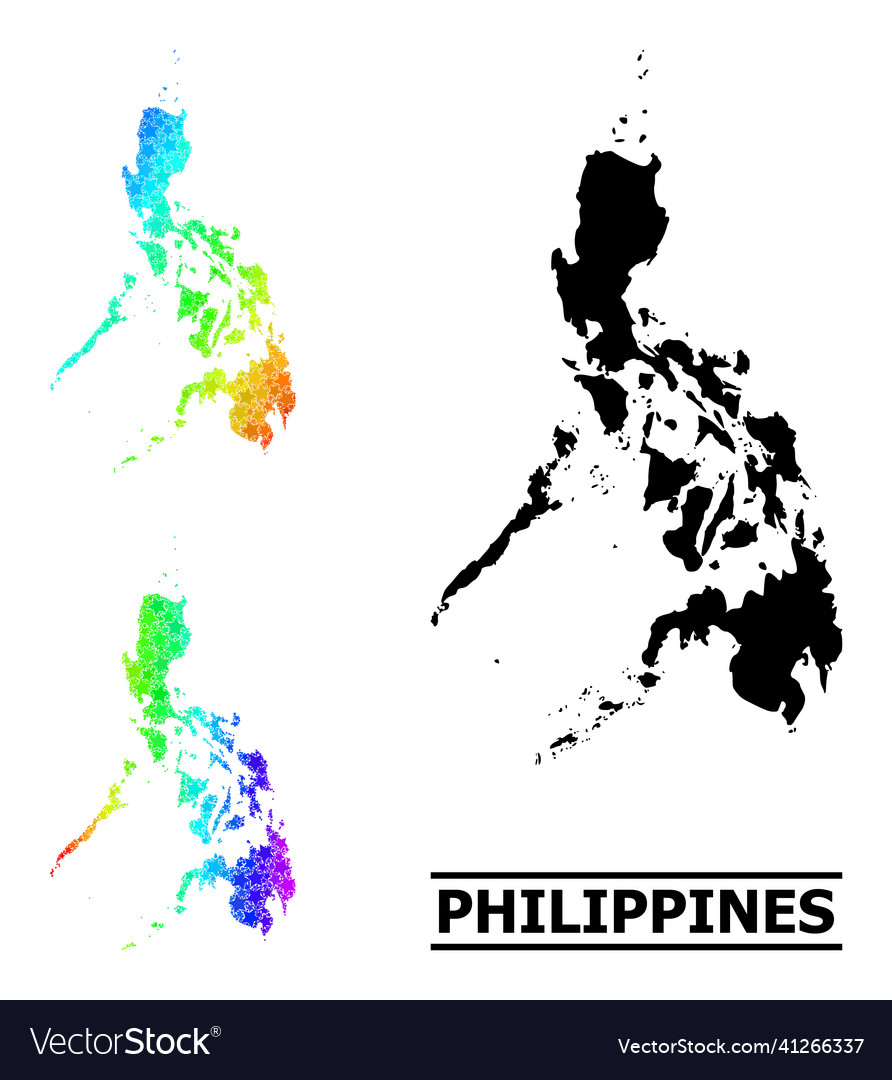Spectrum gradient starred mosaic map