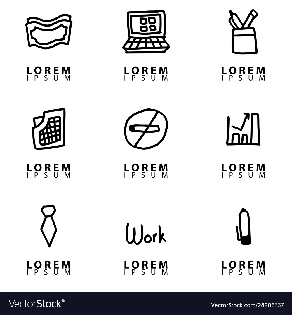 Thin line icon set - trash bin reception manager