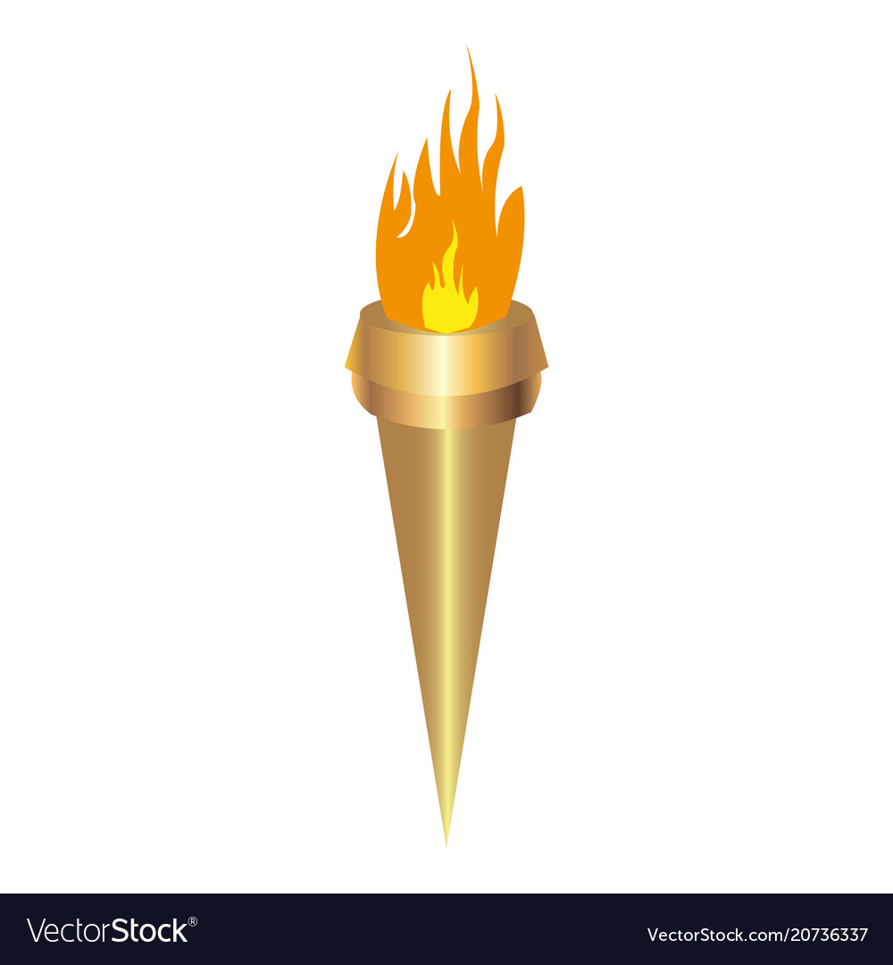 Torch on white background Royalty Free Vector Image