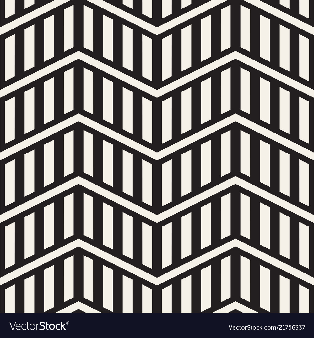Zigzag Line Pattern - Abstract Monochrome