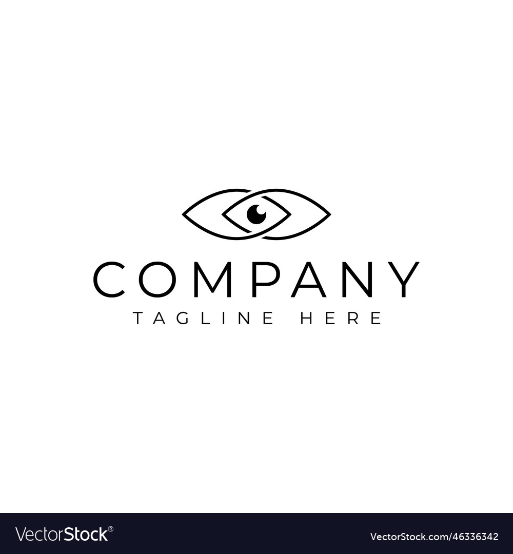 Abstract eye with overlapping line logo design
