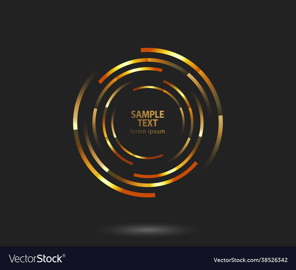 Abstract golden lines in circle form design Vector Image