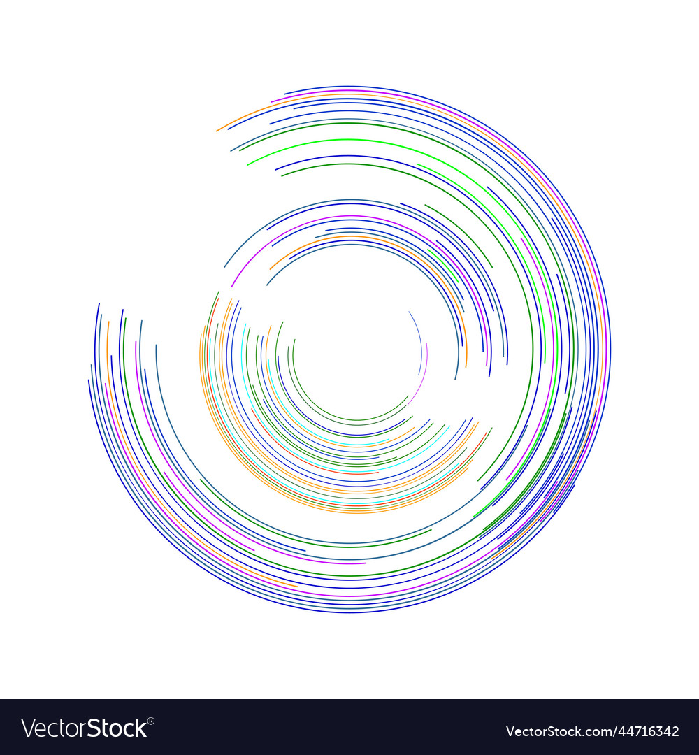 Abstract starburst dynamic motion lines circular