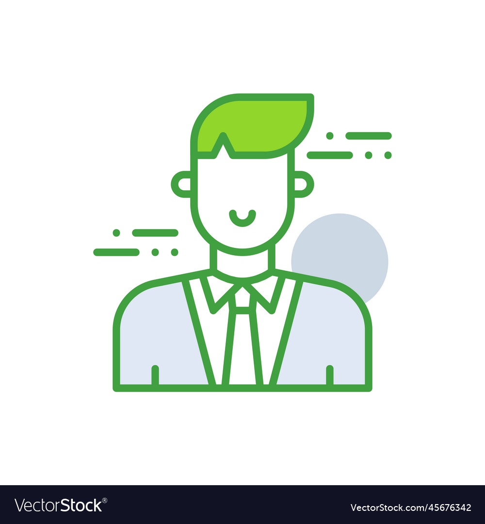 Businessman business people icon with green vector image Businessman business people icon with green