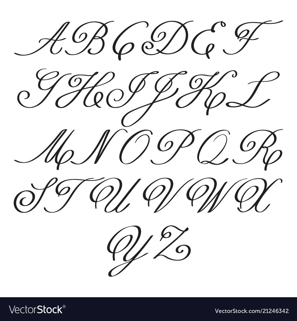 Elegant Calligraphy Alphabet