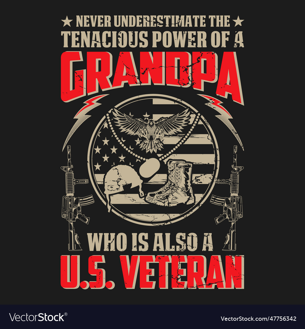 Funny gift for grandpa veteran t-shirt grandfather