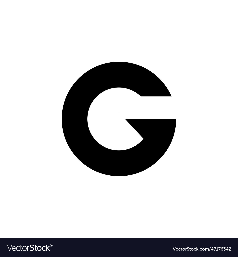 G logo modern letter tehnology label electric Vector Image