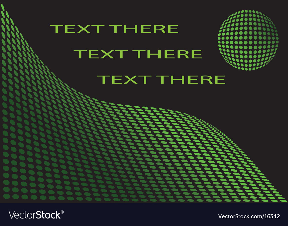 Green Halftone Sphere Background
