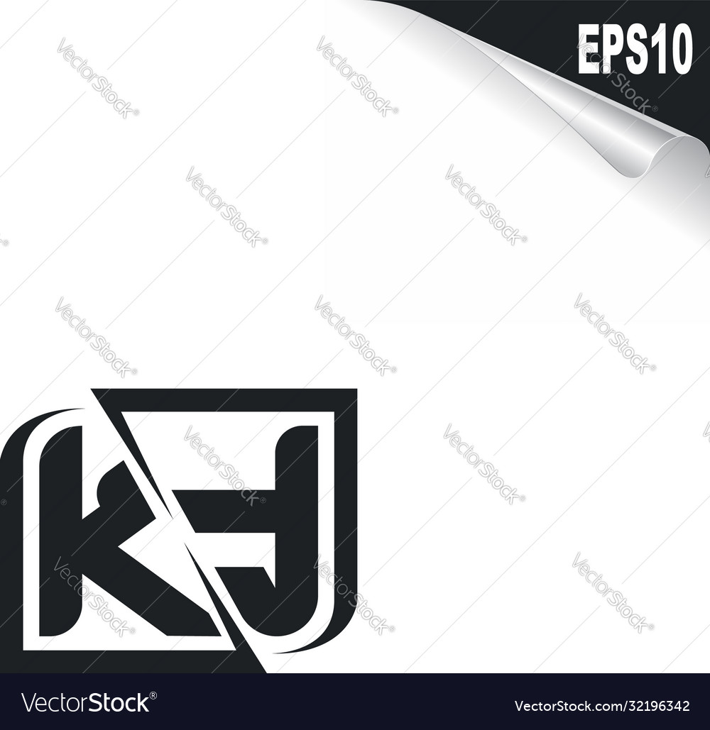 Initial kf logo design with shape style Vector Image Initial kf logo design with shape style