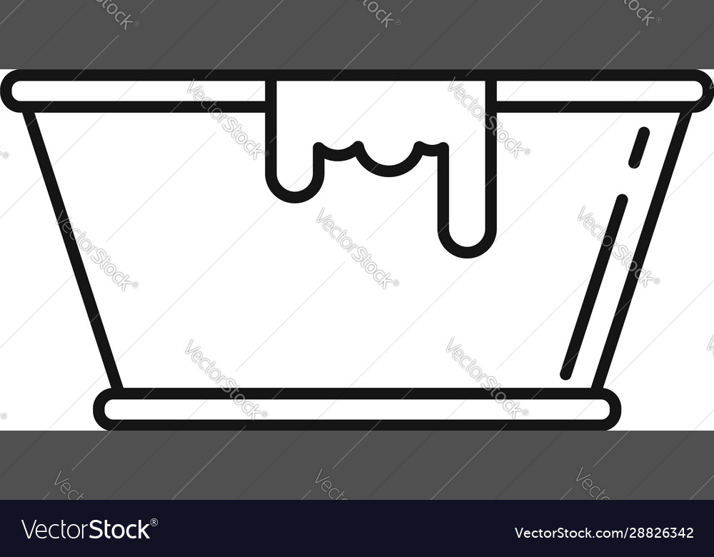 Milk basin icon outline style Royalty Free Vector Image