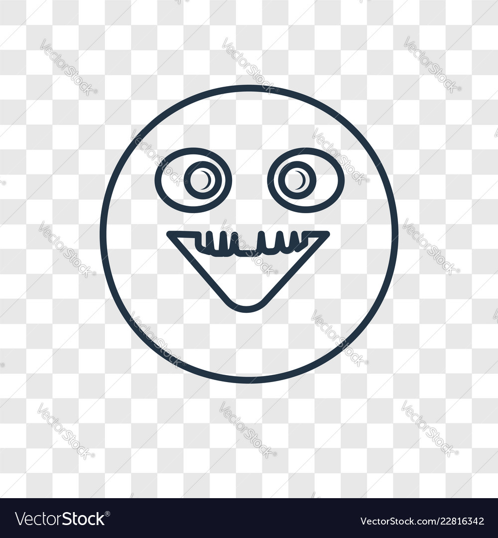 Nerd concept linear icon isolated on transparent vector image Nerd concept linear icon isolated on transparent