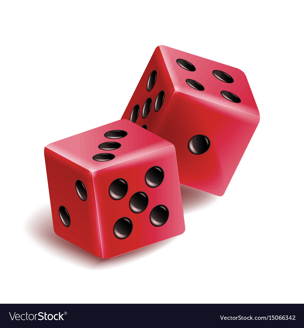 Playing dice set realistic 3d