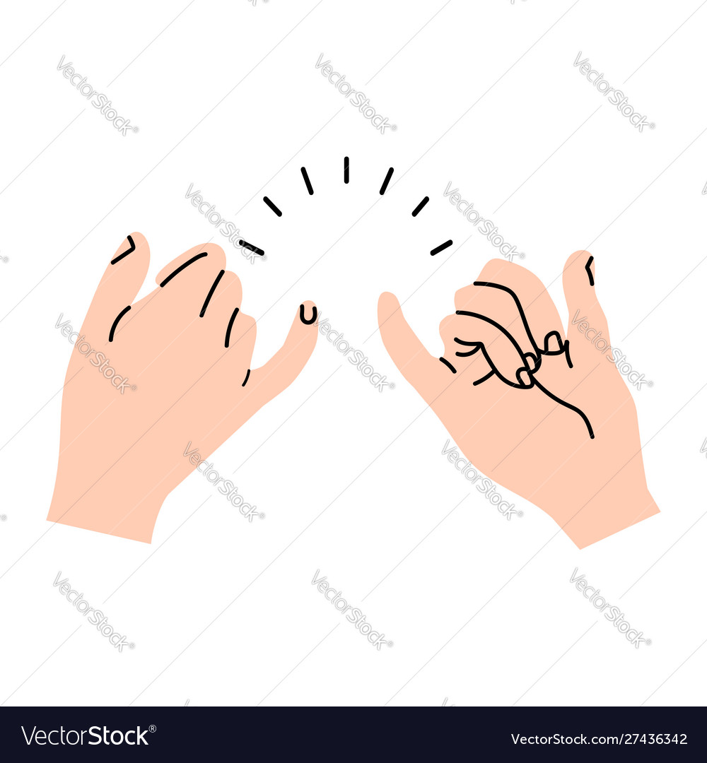 Promise hands gesturing minimal Vector Image Promise hands gesturing minimal
