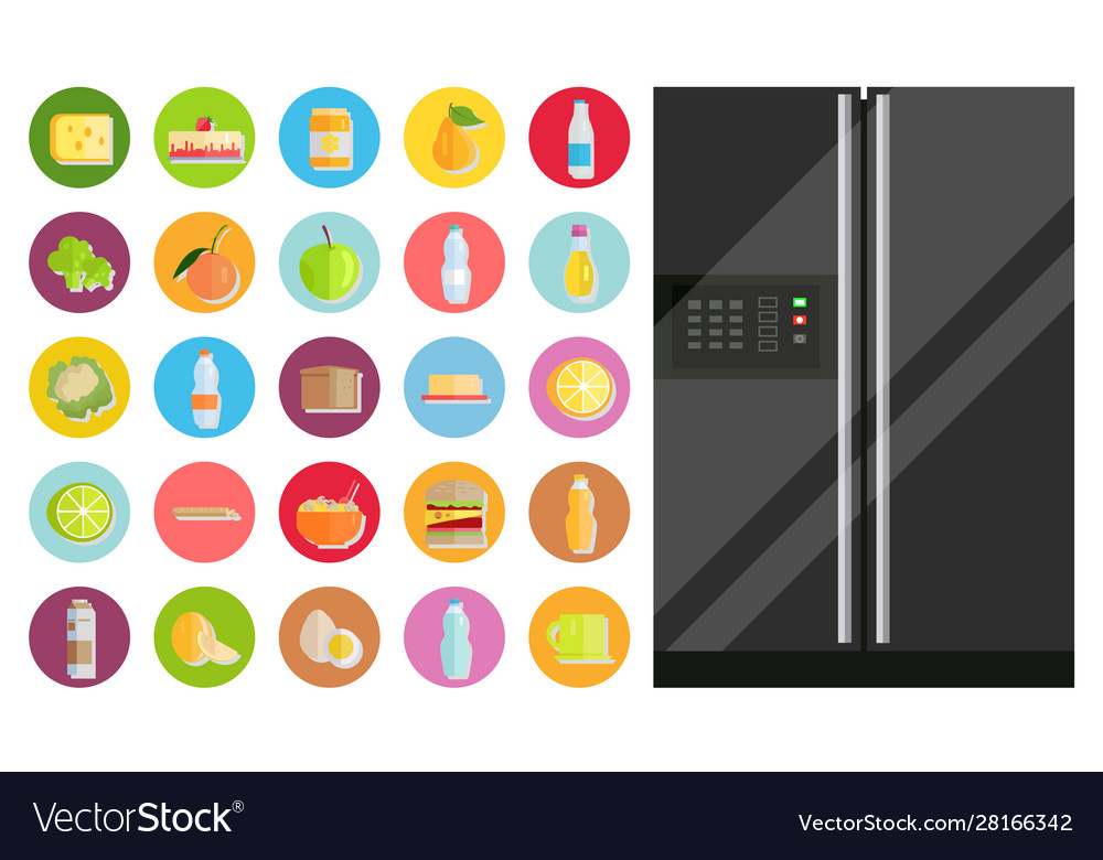 Kühlschrank und Speisen