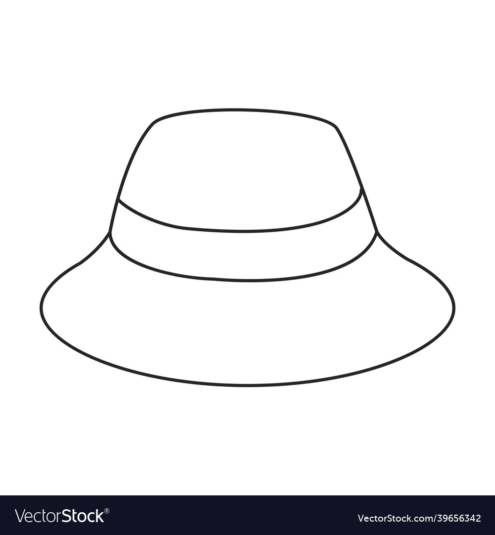 Summer hat outline icon Royalty Free Vector Image