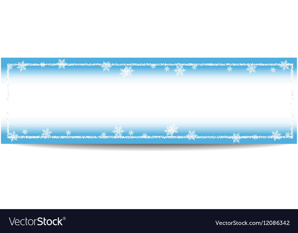 Winter horizontal banner template with silver