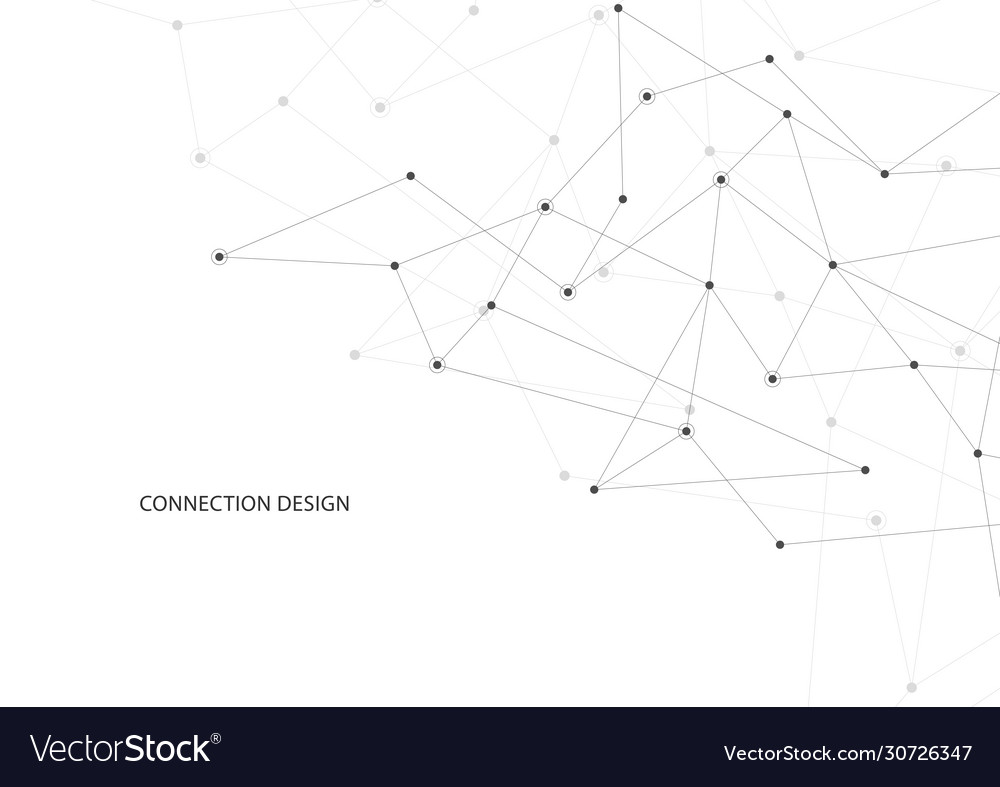 Abstrakte Verbindung Hintergrund mit Linien und Punkten vector image Abstrakte Verbindung Hintergrund mit Linien und Punkten
