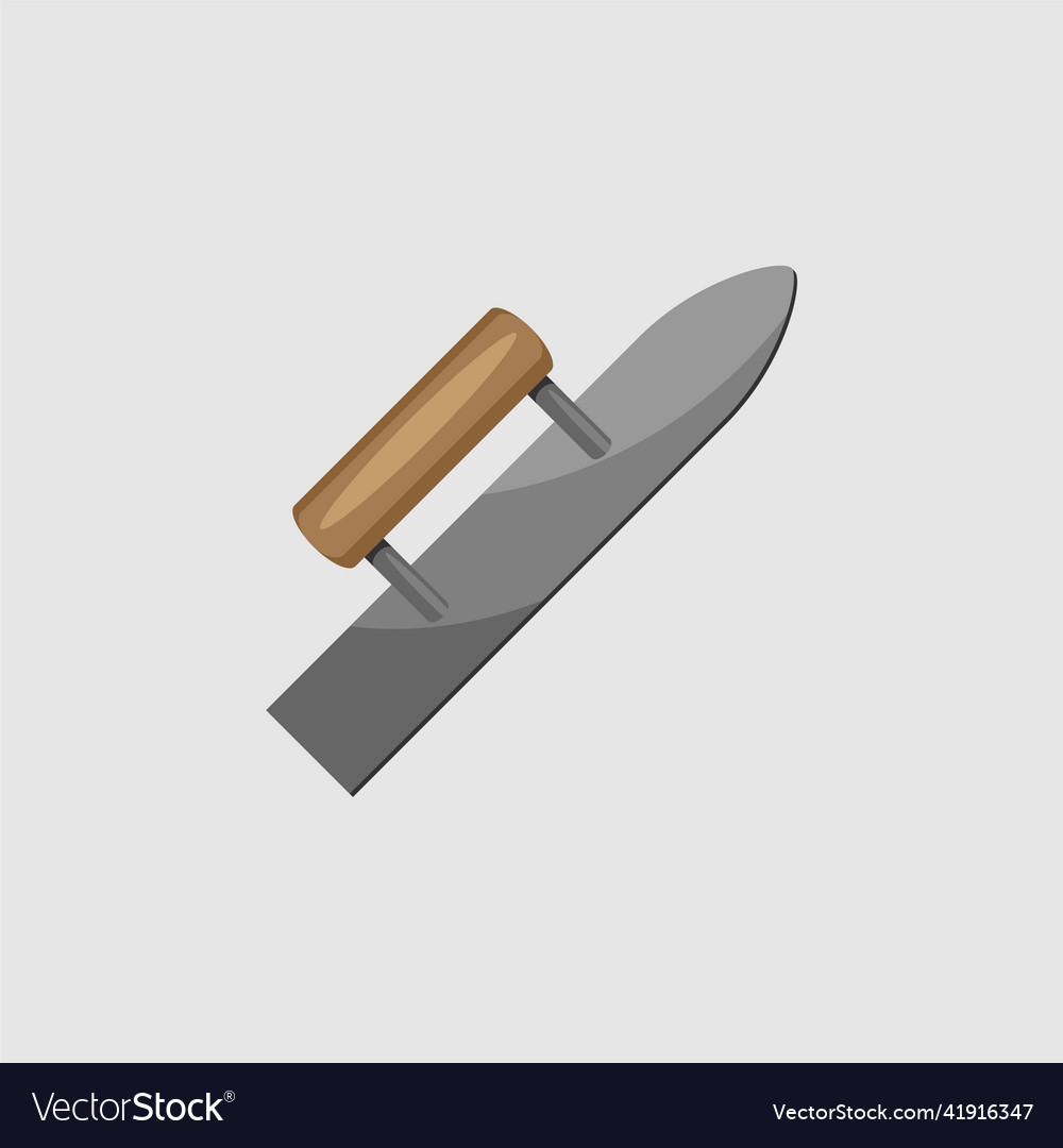 Cement trowel icon cartoon of sickle