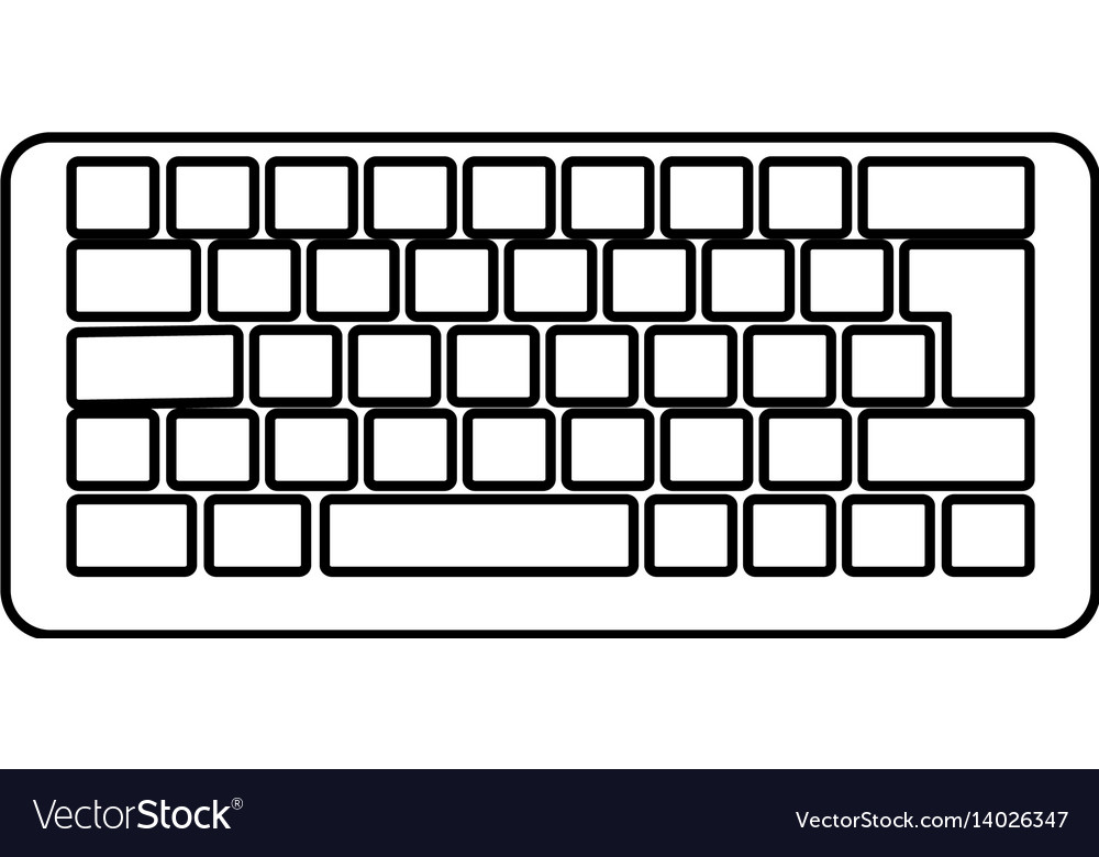 Computer keyboard isolated icon