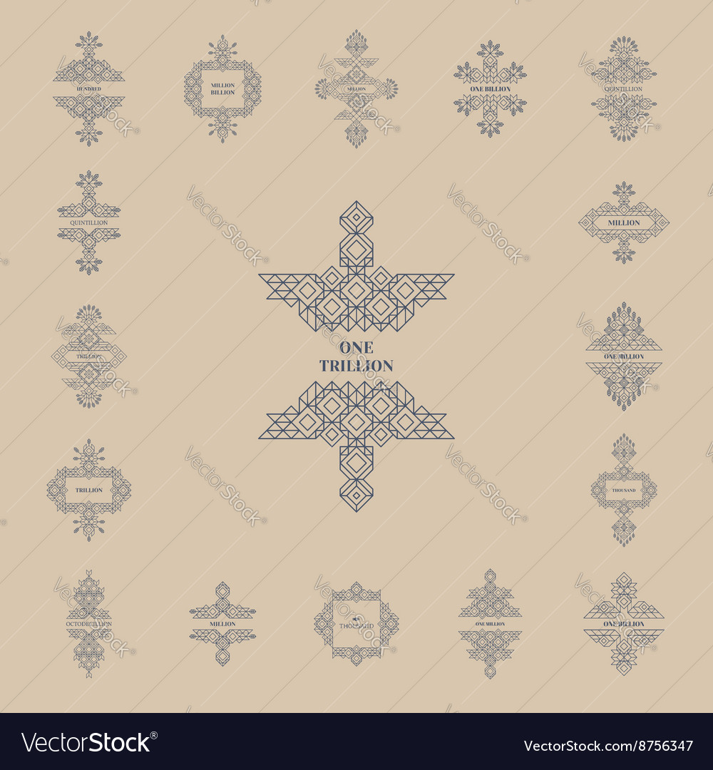 Decorative design element in retro style