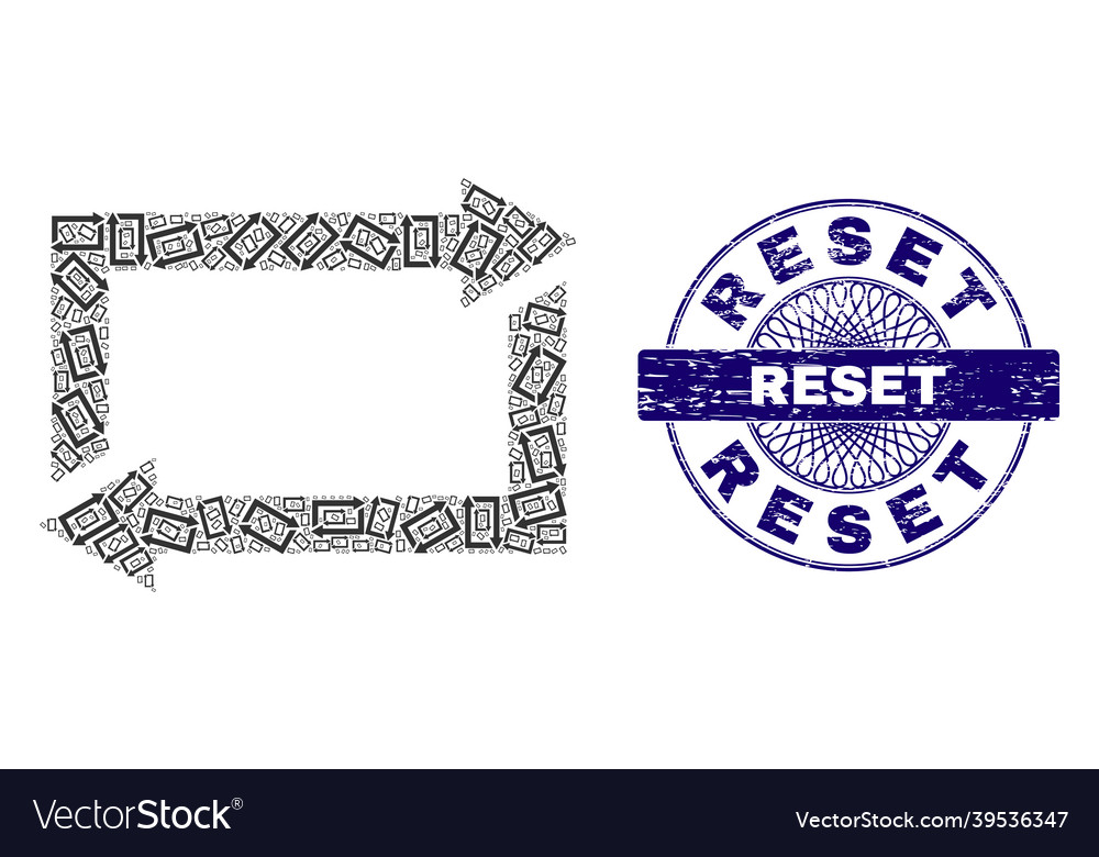 Exchange arrows recursion collage of vector image Exchange arrows recursion collage of