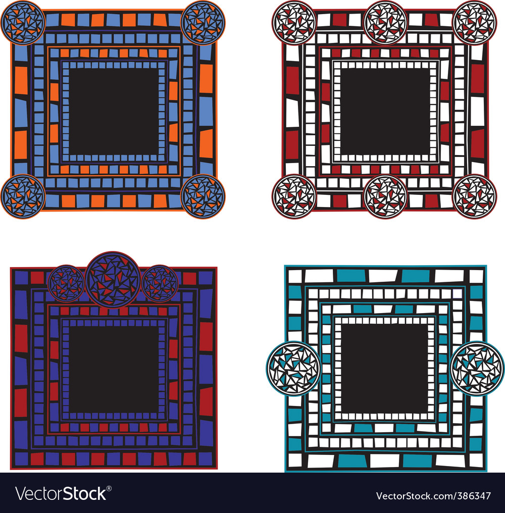 Mosaic border Royalty Free Vector Image - VectorStock