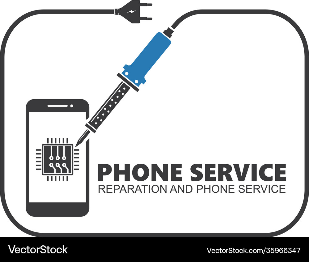 Phone service and repair icon design Royalty Free Vector
