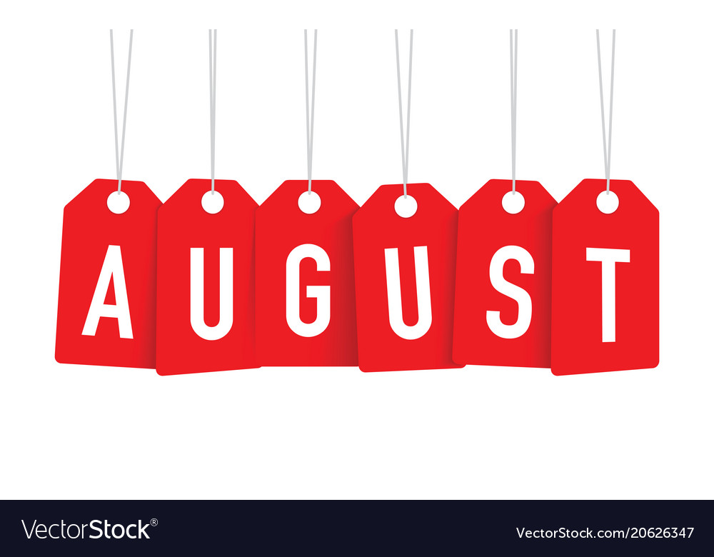 Red august tag